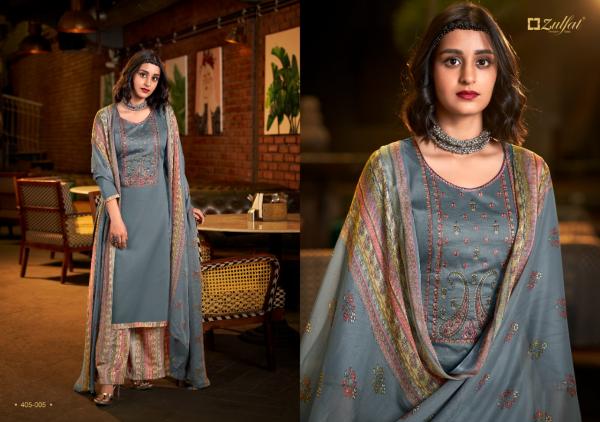 Zulfat Mohini 8 Designer Cotton Embroidery Dress Materials